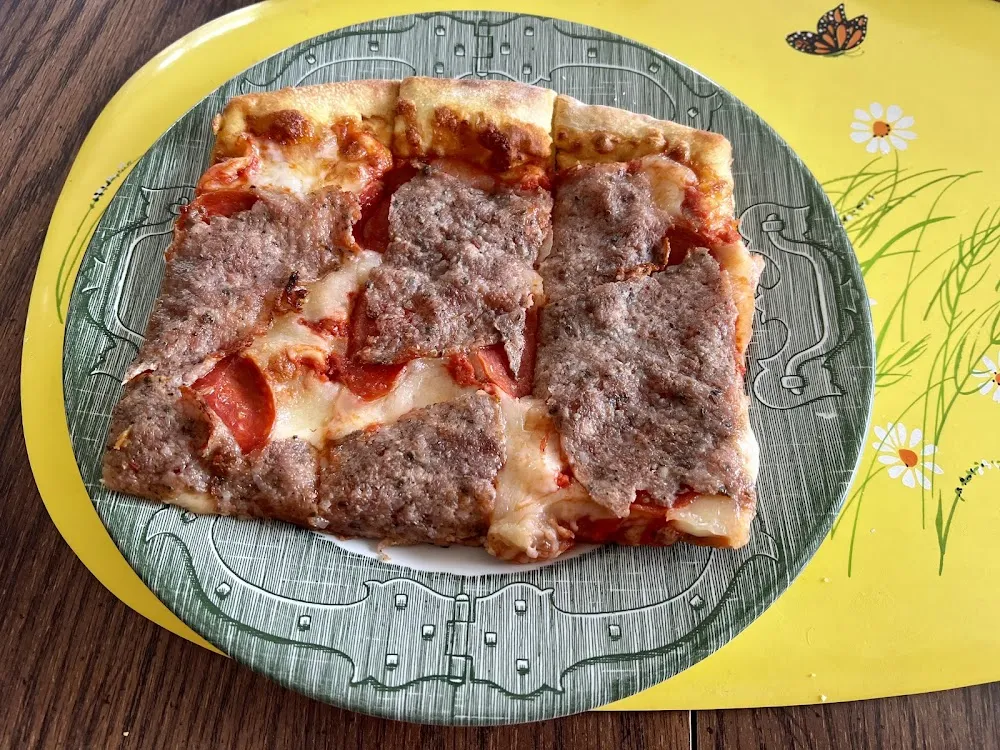 Pepperoni Sausage Pizza Slice